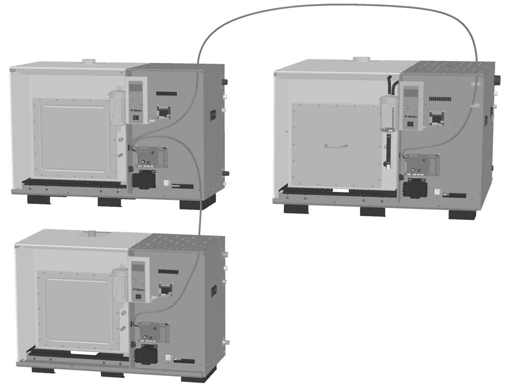 Staged Modulation Wiring (SETC Only) Connect up to 10 units (equivalent of 10,500 lb/hr (4,770 kg/hr)) using 18-24 AWG multistrand, twisted
