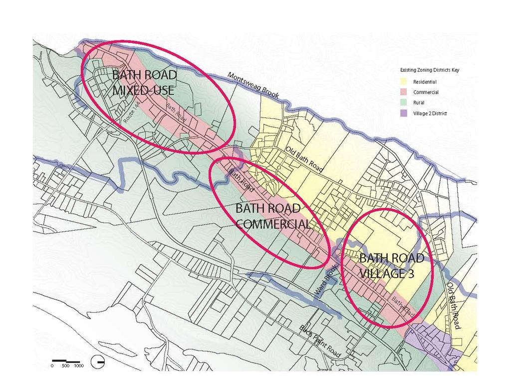 Figure ES-2 Proposed Zoning Districts Proposed Bath Road Commercial District The Bath Road Commercial District includes a range of economic development and redevelopment opportunities with a focus on