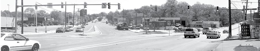 Before Intersection of Annapolis Road and Landover Road looking east. After Policy 1: Develop a mix of retail and residential on parcels to the west and east of the Publick Playhouse.