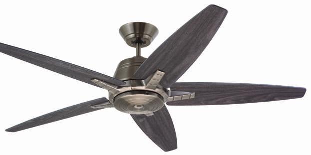 Nickel Accents and Satin White Blades (CF330SW) - Barbeque Black with Polished Nickel Accents