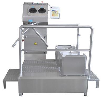 COMPACT HYGIENE STATION WITH PASSTHROUGH (5 BRUSHES) BOOT CLEANING MACHINE 10.4021.