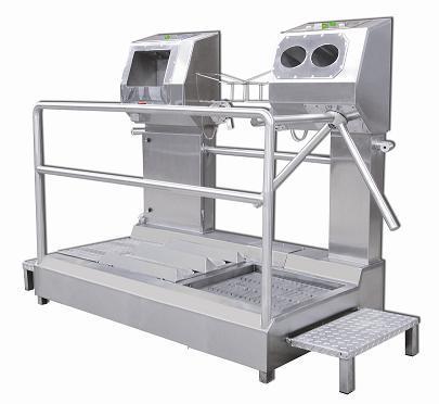 COMPACT HYGIENE STATION WITH SINK 10.4212.00 The machine is designated for personal hygienic control when entering in and going out of working areas.