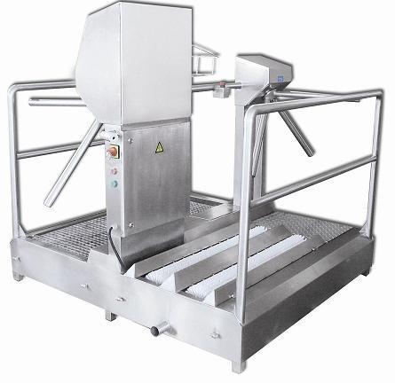 COMPACT HYGIENЕ STATION 10.0210.00 The machine is designated for personal hygienic control when entering in and going out of working areas for large manufacturers with more than 50 people per shift.