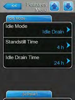 Idle Mode Idle Mode: with this setting you determine the operational behaviour of the Condair RS in standby operation.