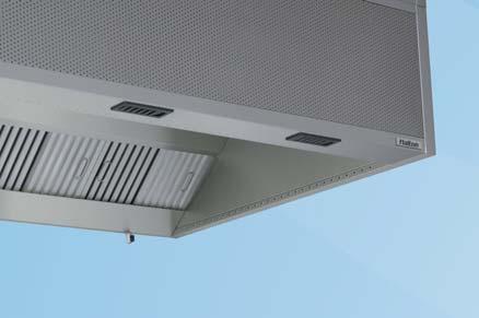 KVF canopies are equipped of displacement units integrated on their front face.