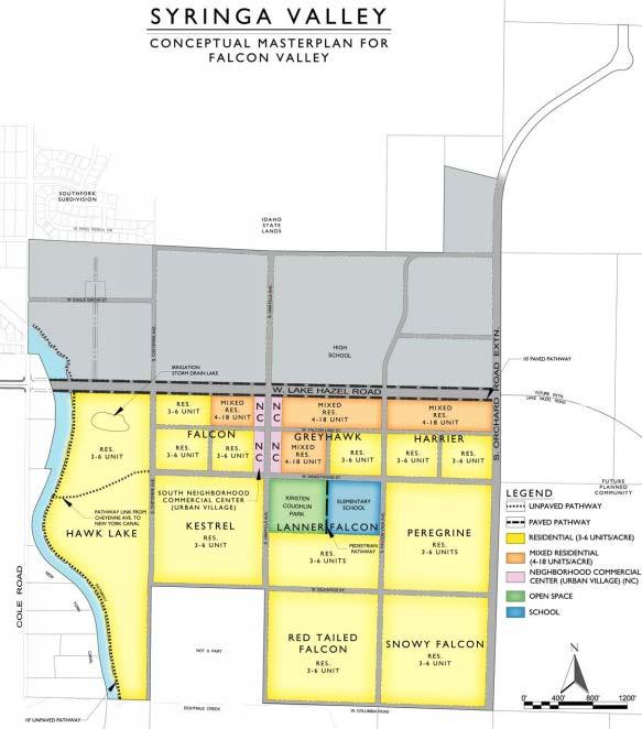 Syringa Valley s Plan Consistency with Southwest Boise s Reserve Plan The Syringa Valley Land Use Plan is consistent with the design goals of the Boise Comprehensive Plan, and more specifically the