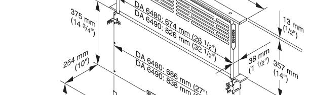 Product Dimensions Page 1 of 7 Location Codes 1 DAG 500 Internal blower The blower box can be mounted in such a way that the vent collar is aligned to the left, the right,