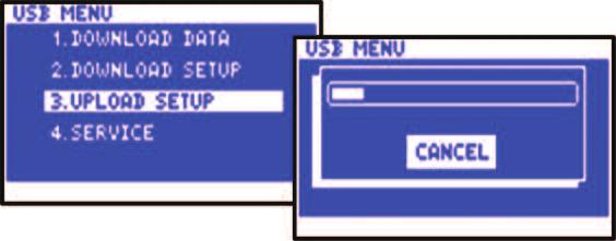 Do not remove the memory stick until the progress bar disappears. The data is saved to a file in setup.txt format. 3.