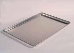 Sheet and Bun Pans: Approximately 18 wide x 26 long full size and 13 x 18 1/2 size. Standard depth is approximately 1.