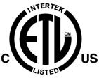 For products that are NSF, CSA & ETL listed or UL approved, see symbols listed beside the product name or