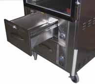 HEATED CABINET WITH DRAWER WARMER INSULATED STAINLESS STEEL Get a holding cabinet and a two-drawer warmer - all in one cabinet and save space!