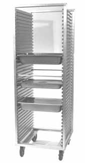 ALUMINUM RACKS UNIVERSAL, OVAL & EXTRUDED PANEL TRAY RACKS Extra sturdy construction and heavy gauge aluminum for extended life under rugged conditions casters, all swivel, for easy transport O
