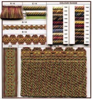 TASSLE AND TRIM Somerford Collection Code G14 B14 TF14 F14 BF14-9