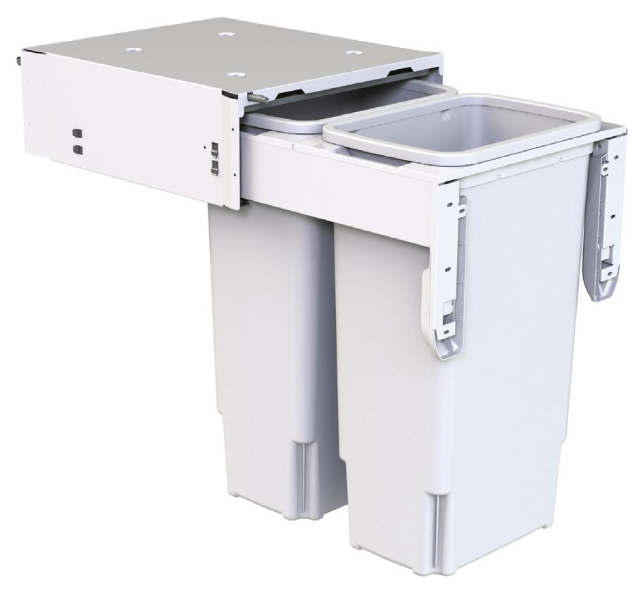 LINER IS PUSHED INTO THE BUCKET CAVITY 35LITRE BUCKET AIR VENT TECHNOLOGY The 35L bucket features Hideaway s patented