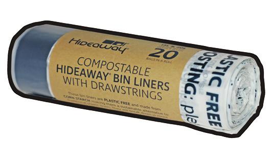 COMPOSTABLE BIN LINERS Manufactured by Kitchen King Limited 44 Anvil Road, Silverdale, Auckland, New Zealand Australia Freephone 1800 042 642 hideawaybins.com.