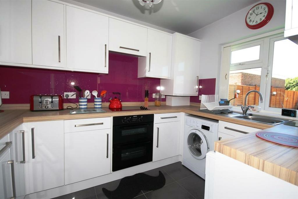 Pine door off study/bedroom 4 to: Comprising stainless steel sink unit with mixer tap, inset into wood effect work top with drawer and cupboard under, space and plumbing for washing machine to the