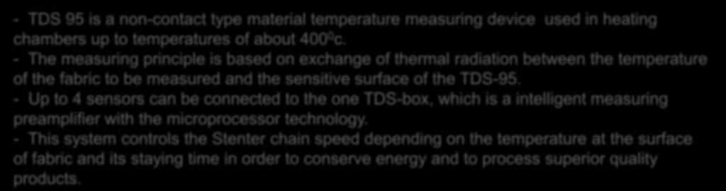 EHTEX Touch Screen system TDS 95-Fabric temperature measurement (Optional)-1 - TDS 95 is a non-contact type material