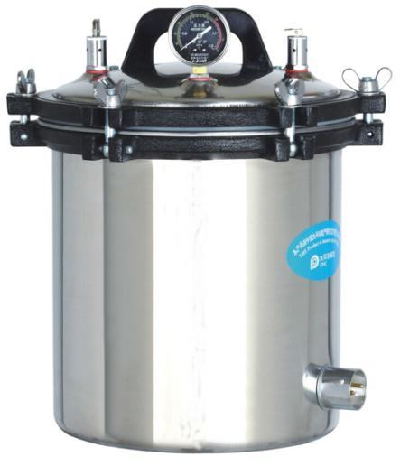 Portable Autoclave Sterilizer Catalog - Bluestone Medical 1. Full stainless steel structure; Hand wheel sliding door 2. Electric or gas heated 3. Double scale indication pressure gauge 4.