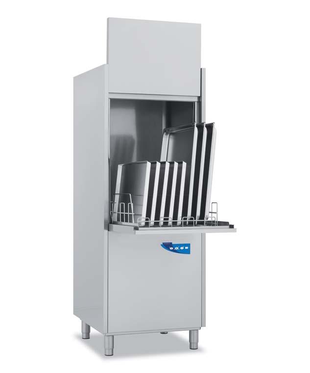 Utensil and pot washer Features 293 With its 55x61-cm rack and ergonomic