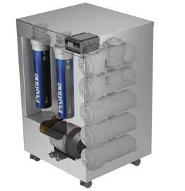 Water treatment and detergents HYDRO 7M Reverse Osmosis Device Features HYDRO 7M is a high capacity 7-membrane reverse osmosis system for rack conveyor