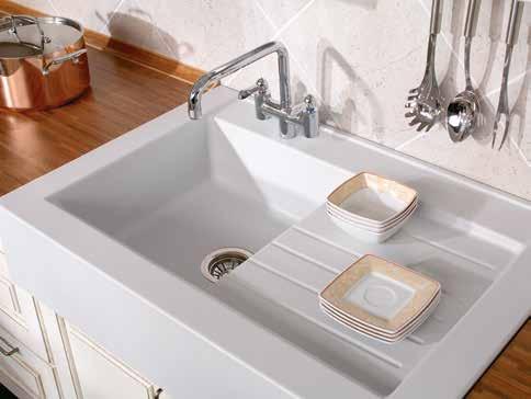 INNOVATIVE MATERIAL, INNOVATIVE SHAPE Because of its daily use in conditions of humidity and as work top, the quality of sink is very important for every household.