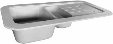 12 Siligor inset kitchen sink 98 x 53 cm Bowl depth: