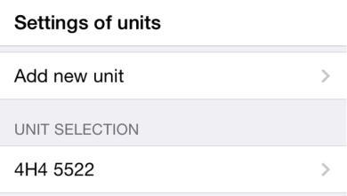 3.1.5 Settings Configuration of existing units and option to add new units. 3.1.5.1 Settings of units [ Settings Settings of units ] Adding and configuration of new locator.