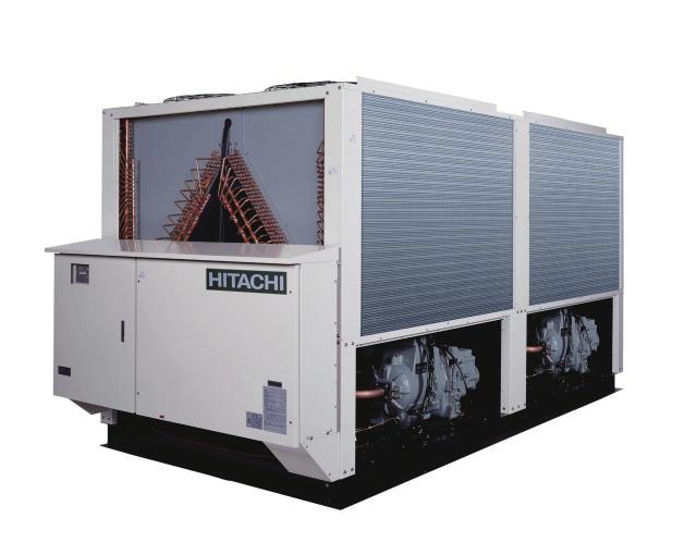HITACHI AIR-COOLED WATER CHILLERS - SCREW TYPE - Nominal Cooling Capacity Range 112 kw to 1,080 kw at 50Hz 32 USRT to 307 USRT at 50Hz 96,320 kcal/h to 928,800 kcal/h at 50Hz 382,000 Btu/h to