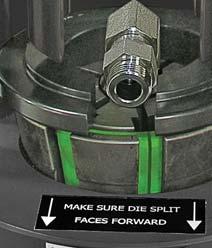 shown, slide the Pusher onto the pusher retaining ring on the