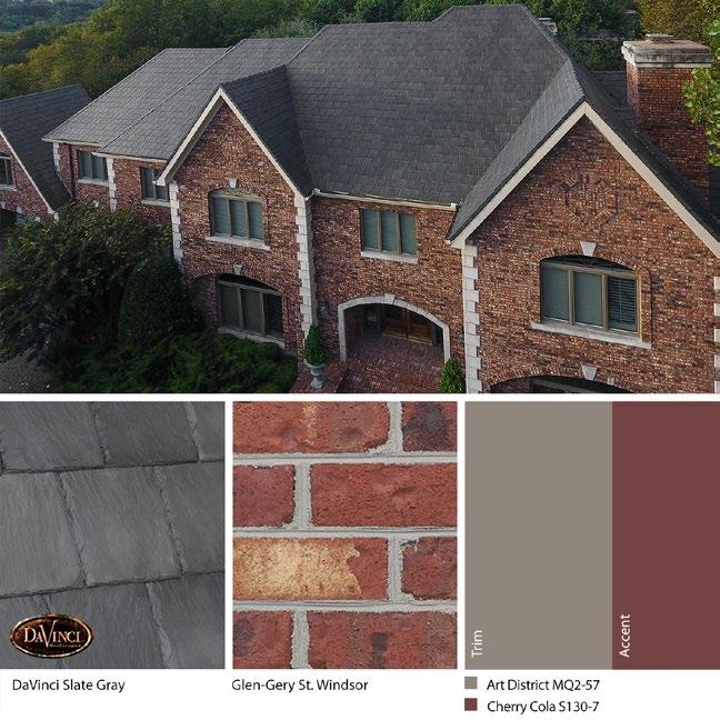 When your home has a brick with a distinct pattern, use colors that don t compete for attention such as a combination of warm gray and light greige.