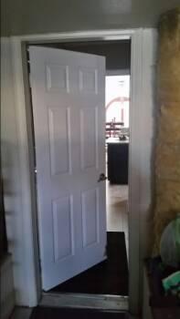 8. 240 Volt 9. Exterior Door 10. Fire Door There are no 240 volt outlets visible in this room.