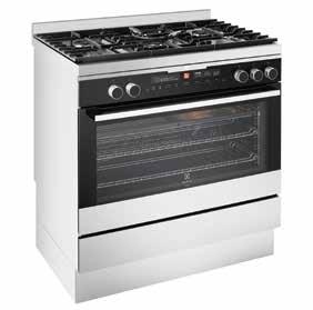 system for maximum grilling flexibility Quadruple glazed cool-to-touch door 13 functions Extra large 125L oven Cooktop features Extra large MaxiZone with up to 5.