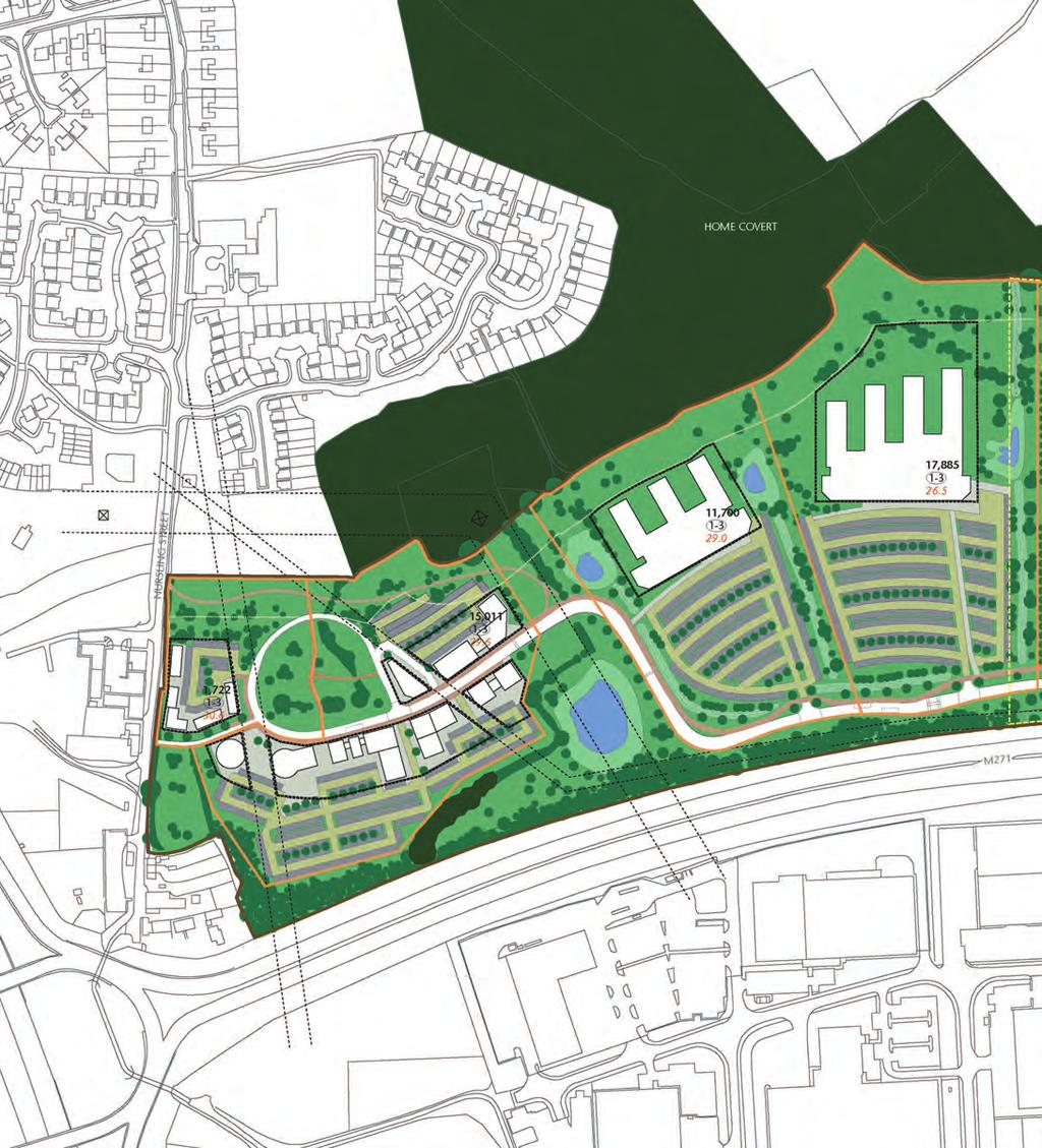 PROJECT DESCRIPTION The proposed development comprises a business park for large space users in accordance with Policy STV 03 of the TVBLP, including a number of large prestige buildings for uses