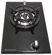 stainless steel construction* 3 BURNER 50CM GLASS (GL3BZNG-CAST) Cast Iron with Wok