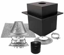 00 4SPVVKIT /A Vertical Kit - Flat Ceiling Kit includes: Vertical Cap, Storm Collar, Cathedral Ceiling Support Box with trim and clamp, Adjustable Flashing, and