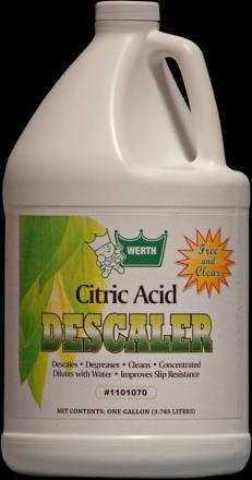 tubs, showers, chrome, stainless, toilets and urinals NSN: 7930-01-422-8608 DESCALER GRAINGER # 35YL50, PK (4 gallons) Removes Mineral