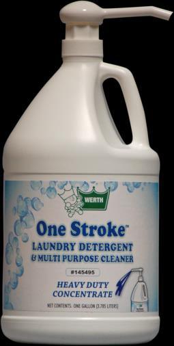 LAUNDRY DETERGENTS ONE STROKE Laundry Detergent & Multi-Purpose Cleaner Item # 530039, CS (4 gallons) One Stroke, Heavy-duty Liquid Laundry