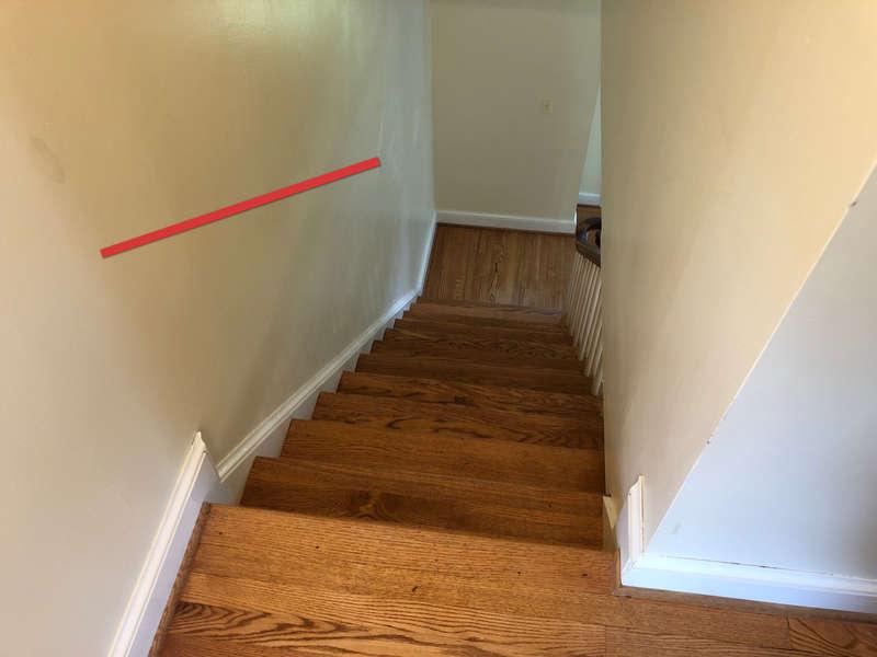 1 Stairways / Railings MISSING HANDRAIL UPPER STAIRWAY The handrail is missing at one or more stairways. This condition may be unsafe. Contact a qualified carpenter. Safety Issue 6.5.