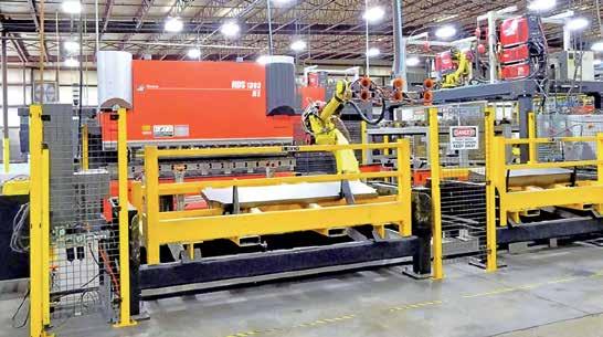 MOTOMAN ROBOTIC PLATE LOADER CNC PRESS BRAKE AND WELDING CELL WITH