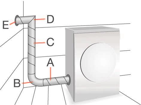 Where an exhaust air duct is routed to the open air, a drain check valve must be fitted (prevents air from flowing back). Only install the air extraction system as described in these instructions.