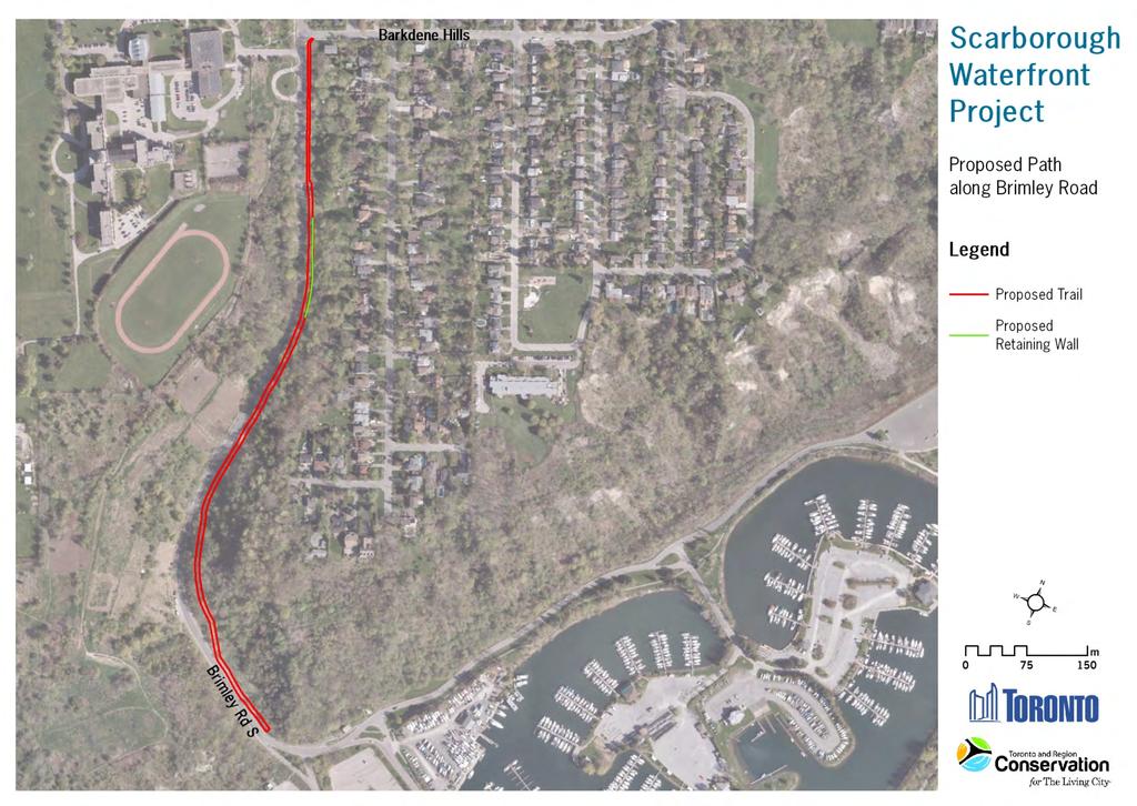 Figure 6-13 Proposed path along Brimley Road.