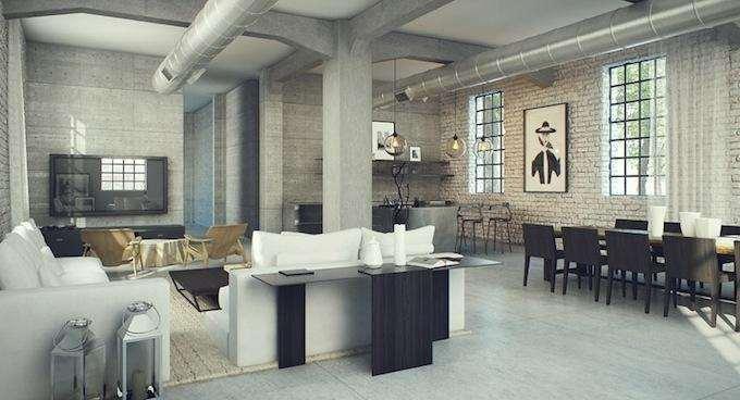 11. Industrial Style Bright & bold colors Exposed bricks