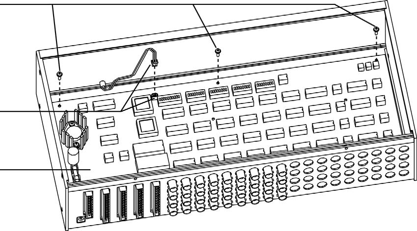 Installation 2.5 EXPANDING TO 32 VIDEO INPUTS See Figure 14 and perform the following: 1) Remove power from the unit. 2) Remove the BNC cover plate from the back panel. 3) Remove the two cover screws.