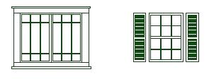 Inappropriate Modifications Windows and Doors (continued) Bungalow Original (drawing on left) Not acceptable (drawing on right) Aluminum storm door is in Colonial style.