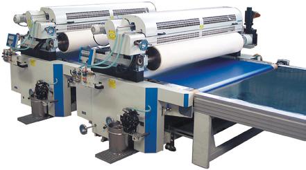 Equipment packages of the machines to work with different inks and to print decors, patterns and