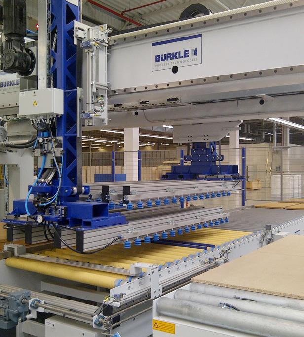 boards from 6 to 30 feeding cycles/min Integrated robot solutions for feeding and stacking of wooden components and boards