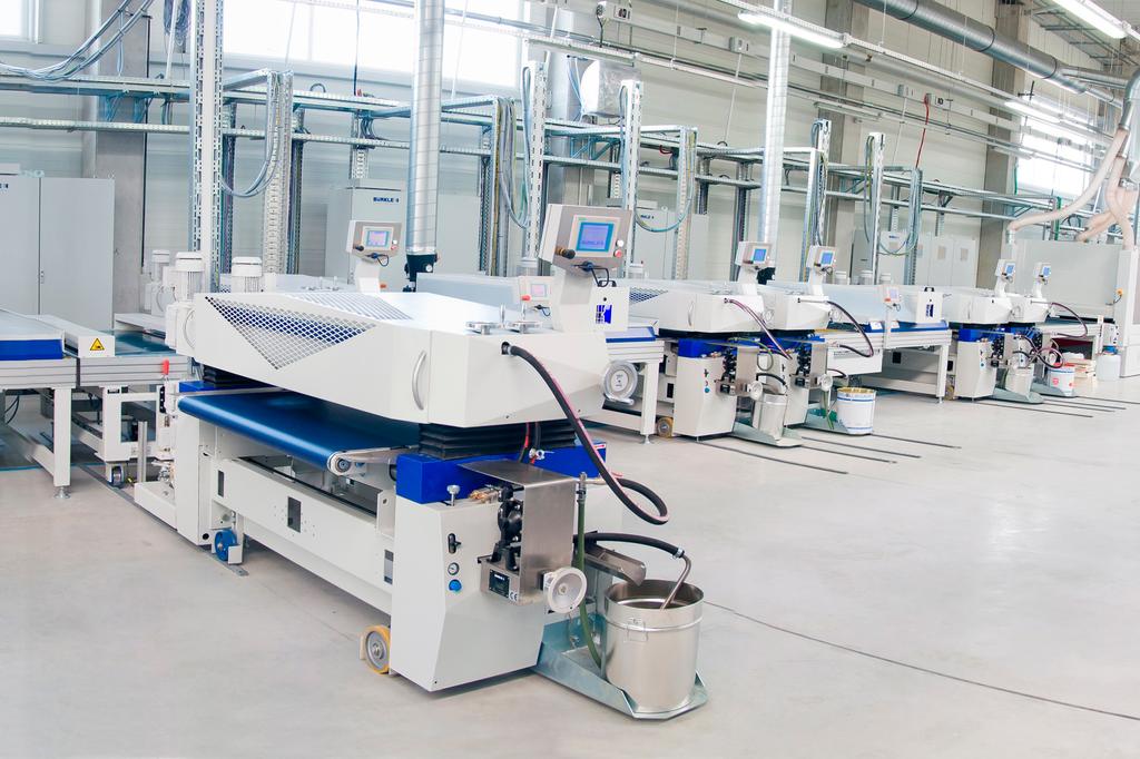 FEATURES AND EQUIPMENT PACKAGES Single application machines for the entry into automated finishing or for the integration into existing lines Roller coating and spray coating lines as well as