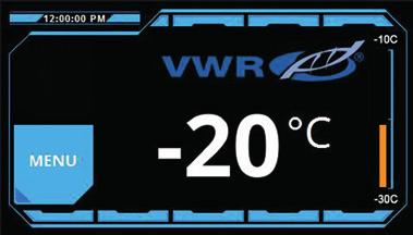 VWR PERFORMANCE SERIES MANUAL DEFROST LABORATORY FREEZERS -15 to -25 C (for -20 C models) -27 to -33 C (for -30 C models) Upright units feature Direct-cool fixed evaporator shelves with aluminum