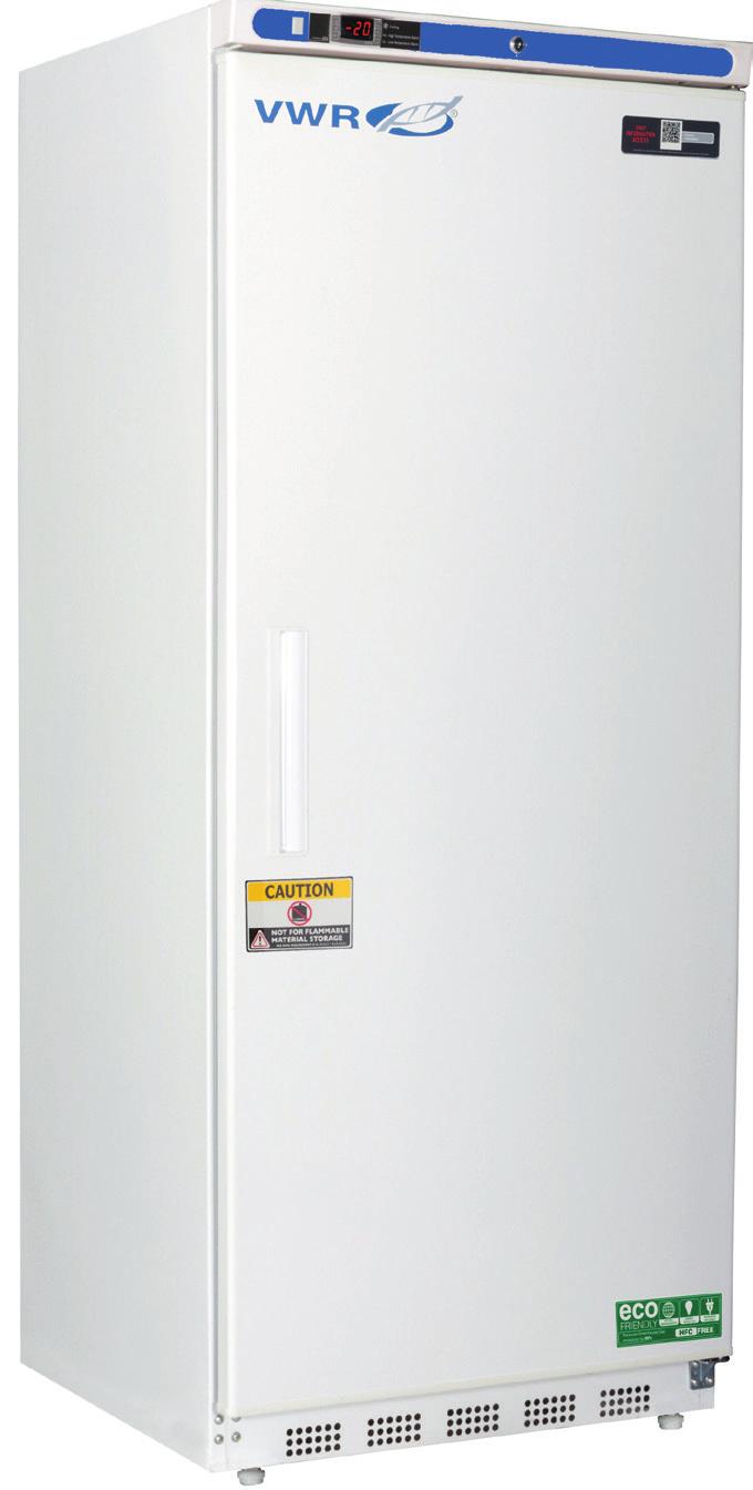 VWR SERIES MANUAL DEFROST LABORATORY FREEZERS WITH NATURAL REFRIGERANTS -15 to -25 C Environmentally friendly natural hydrocarbon refrigerants which vastly reduce global-warming potential while