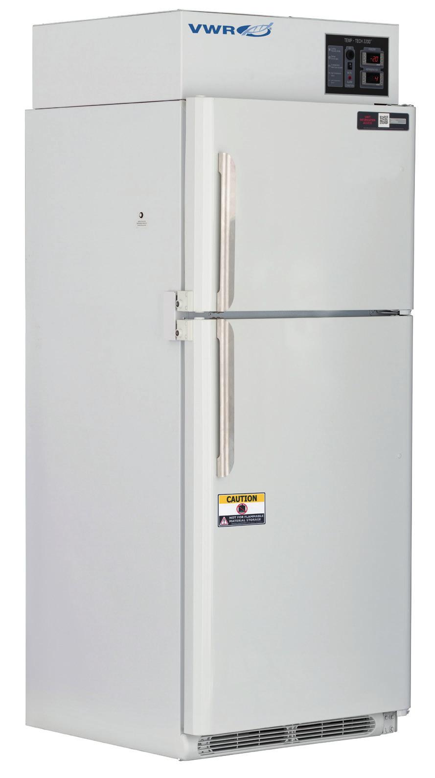 100% INDEPENDENT DUAL LABORATORY REFRIGERATOR / FREEZER COMBO Accessories Data loggers Extra shelves Standard features include a microprocessor temperature controller for superior temperature